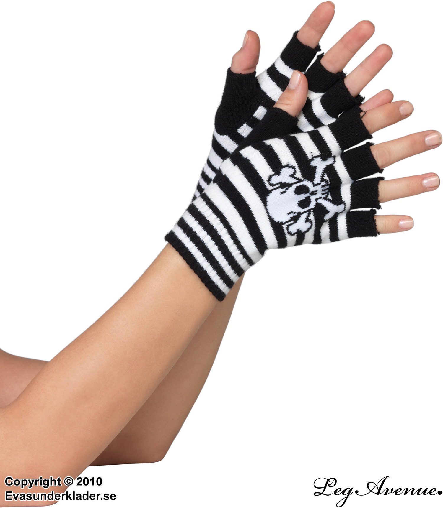 Skull and crossbone Fingerless gloves